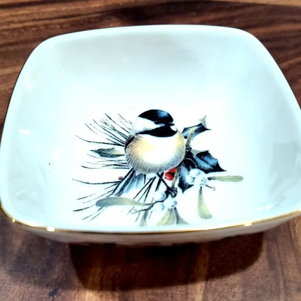 655. Lenox Winter Greetings Dipping Bowl Set